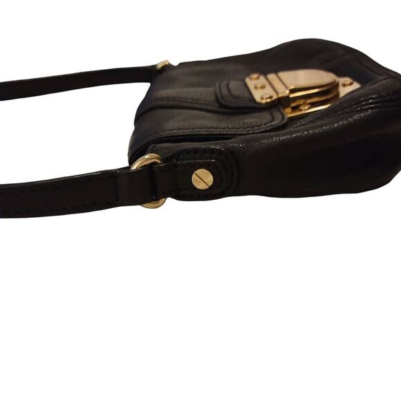 Michael Kors Small Black Leather Flap Bag Crossbody - Picture 3 of 15